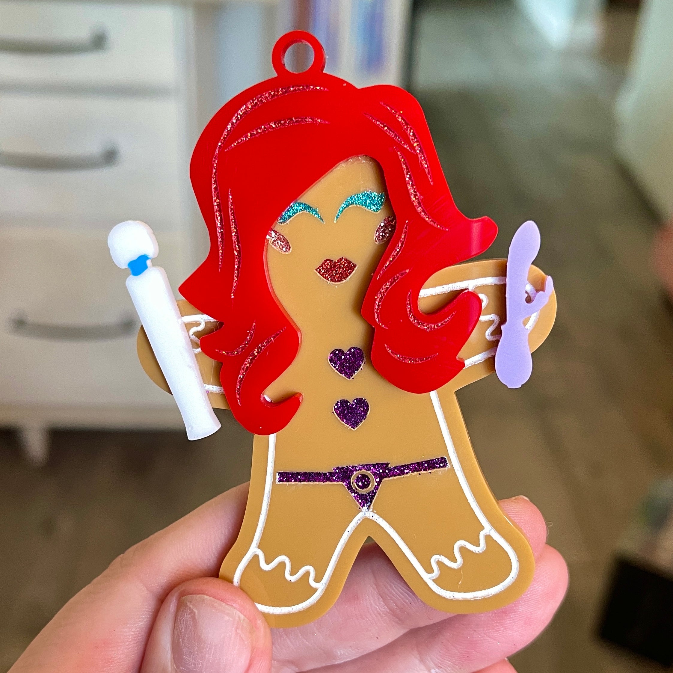 Super Graphic Ultra Modern Gingerbread Girl Ornament Ornament Restrained Grace
