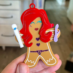 Super Graphic Ultra Modern Gingerbread Girl Ornament Ornament Restrained Grace
