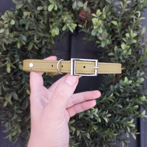 Sample Sale - Petite Collar with Bow - Olive Green & Silver 13-15" Sample Sale Restrained Grace