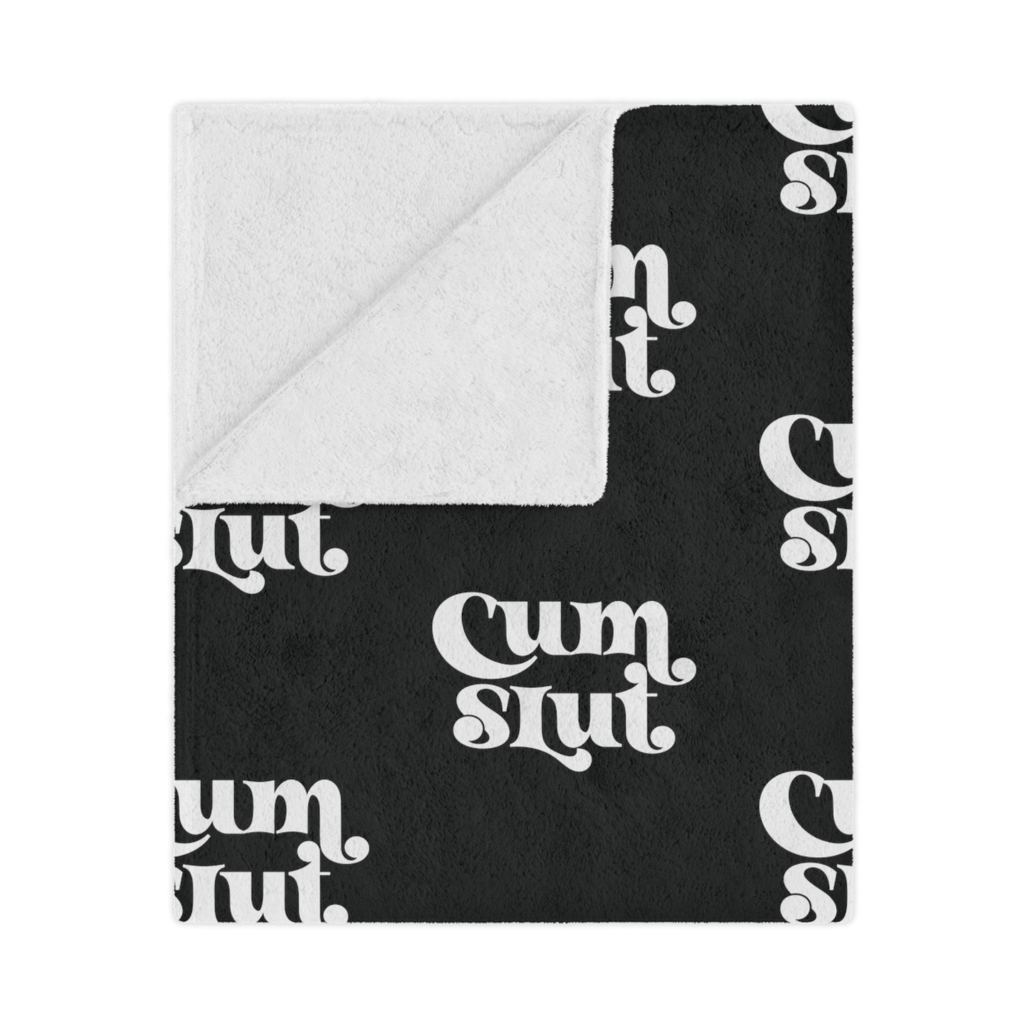 Cum Slut Groovy Microfiber Blanket Blanket Restrained Grace 50" × 60"