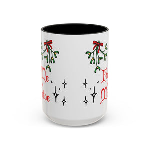 Fuck Me Under the Mistletoe - Retro Christmas Mug Mug Restrained Grace