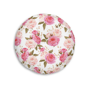 Cabbage Rose Floral Tufted BDSM Kneeling Cushion Cushion Restrained Grace
