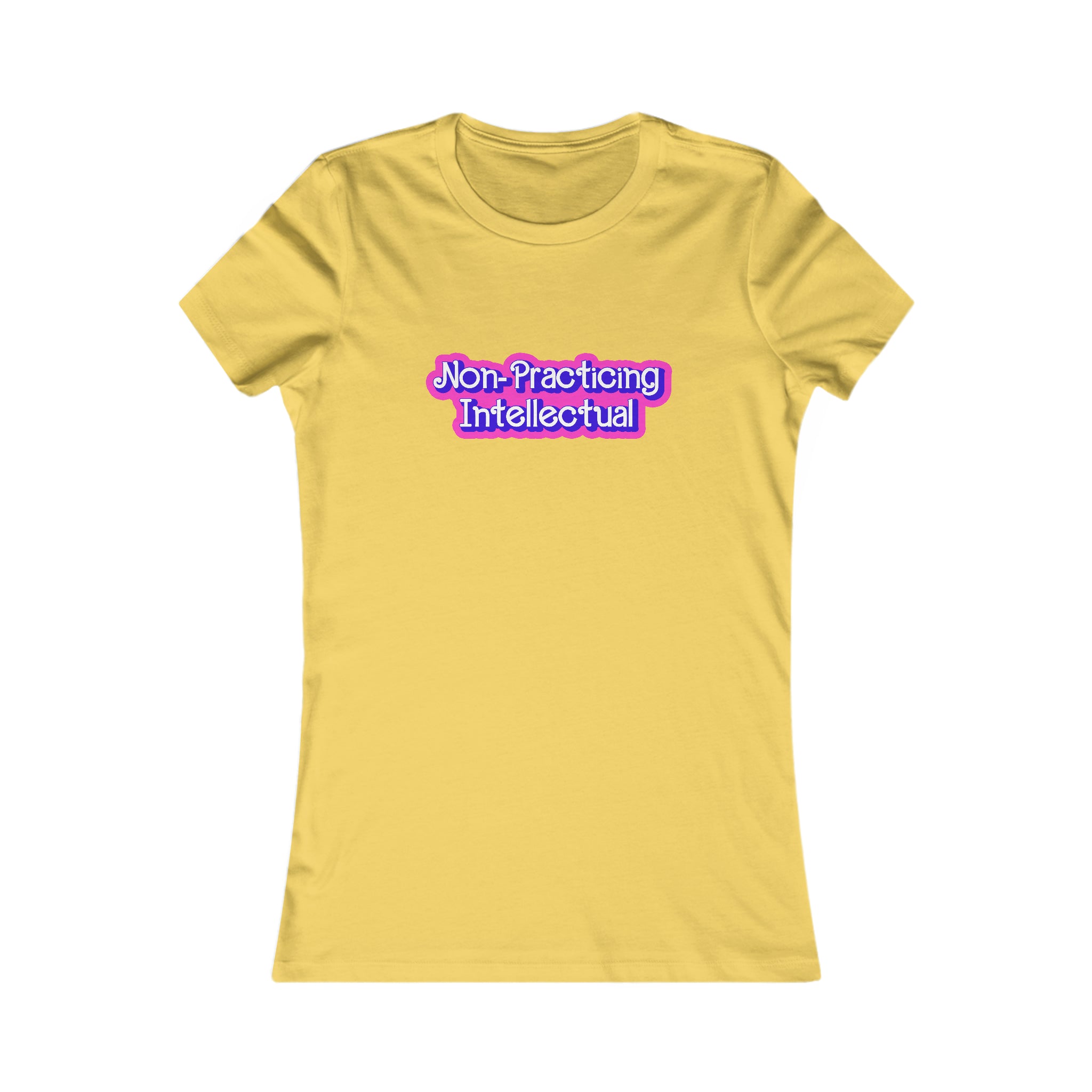 Non-Practicing Intellectual Femme Fit Tee T-Shirt Restrained Grace S Yellow