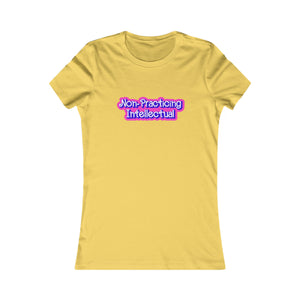 Non-Practicing Intellectual Femme Fit Tee T-Shirt Restrained Grace S Yellow