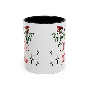 Fuck Me Under the Mistletoe - Retro Christmas Mug Mug Restrained Grace