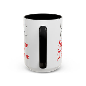 Spank Me Under the Mistletoe - Retro Christmas Mug Mug Restrained Grace
