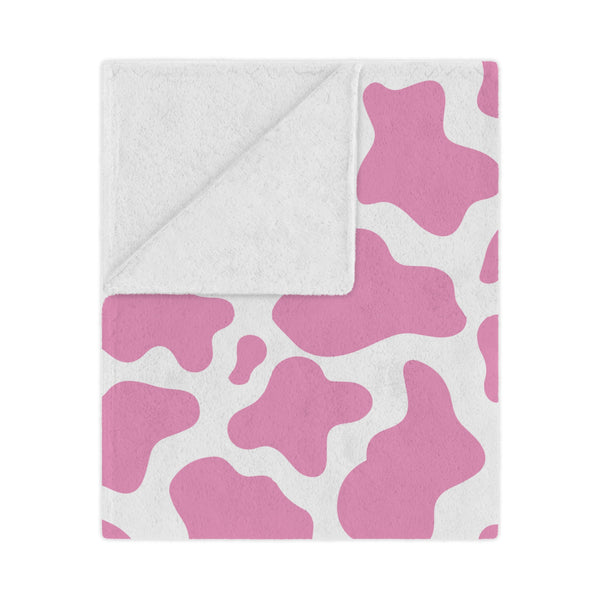 Pink Cow Microfiber Blanket Blanket Restrained Grace 50" × 60"  