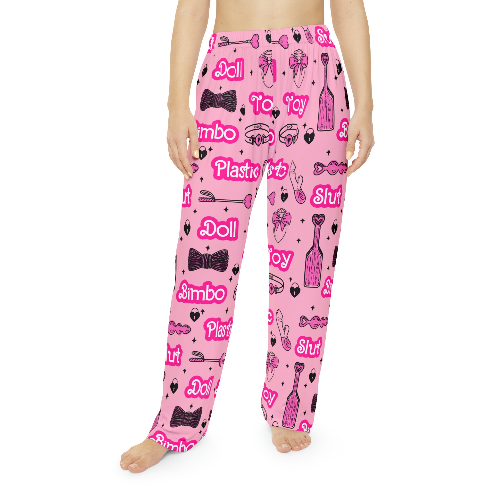 Bimbo Doll Fetish Pajama Pants - up to 6X Loungewear Restrained Grace XS