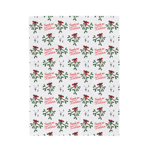 Spank Me Under the Mistletoe - Velveteen Blanket Blanket Printify 30" × 40"