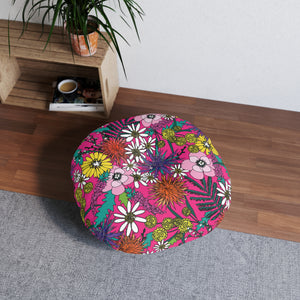 Shaggin' Wagon Floral Tufted BDSM Kneeling Cushion Cushion Restrained Grace 26" × 26"