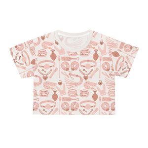 Blush Pink Kink Crop Tee Crop Top Restrained Grace