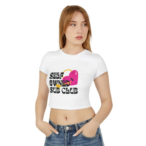 Self Owned Sub Club Baby Tee T-Shirt Restrained Grace White S