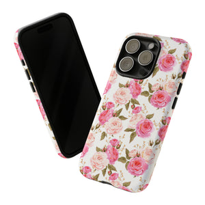 Cabbage Rose Floral Cottagecore Phone Case Phone Case Restrained Grace iPhone 15 Pro Glossy