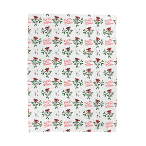 Fuck Me Under the Mistletoe - Velveteen Blanket Blanket Restrained Grace 60" × 80"