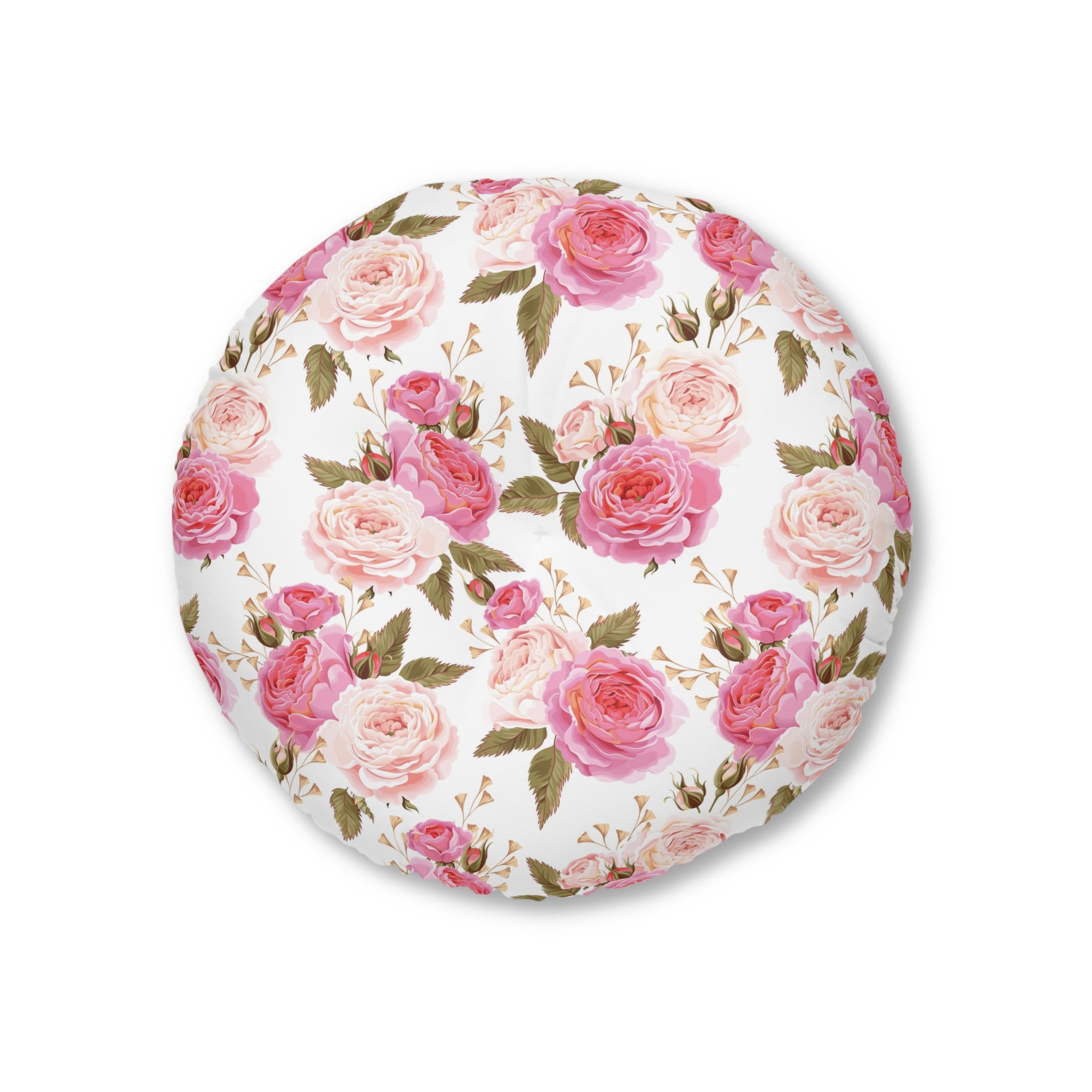 Cabbage Rose Floral Tufted BDSM Kneeling Cushion Cushion Restrained Grace