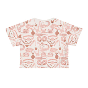 Blush Pink Kink Crop Tee Crop Top Restrained Grace