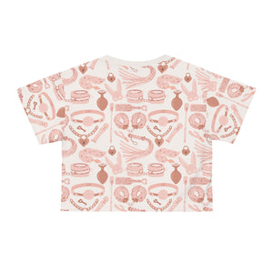 Blush Pink Kink Crop Tee Crop Top Restrained Grace