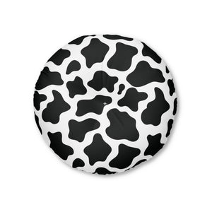 Cow Print Tufted BDSM Kneeling Cushion Cushion Restrained Grace