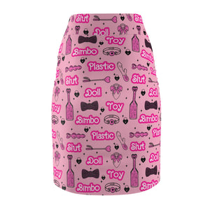 Bimbo Doll Fetish Pencil Skirt Skirt Restrained Grace