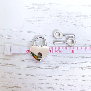 Solid Sterling Silver Heart Lock Lock Restrained Grace