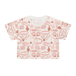 Blush Pink Kink Crop Tee Crop Top Restrained Grace