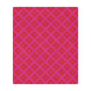 Signature Heart Lock Microfiber Blanket - Red & Pink Blanket Restrained Grace