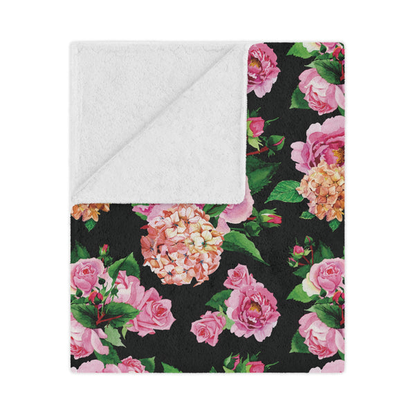 Sweet Wendie Floral Microfiber Blanket Blanket Restrained Grace 50" × 60"  
