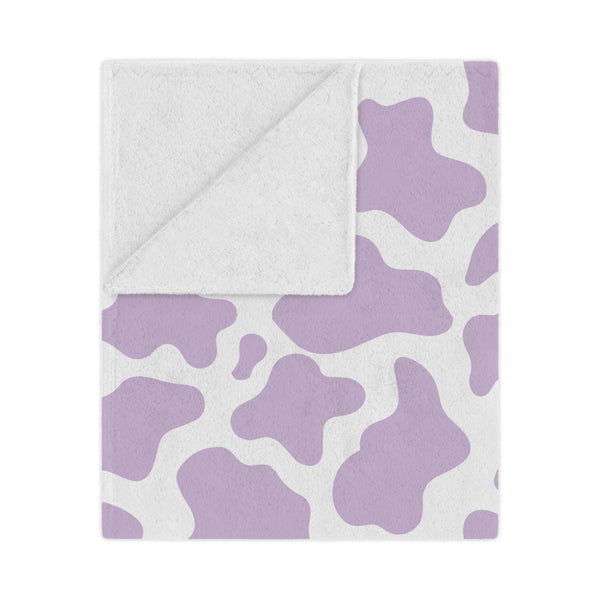 Lavender Cow Microfiber Blanket Blanket Restrained Grace 50" × 60"  