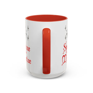 Spank Me Under the Mistletoe - Retro Christmas Mug Mug Restrained Grace