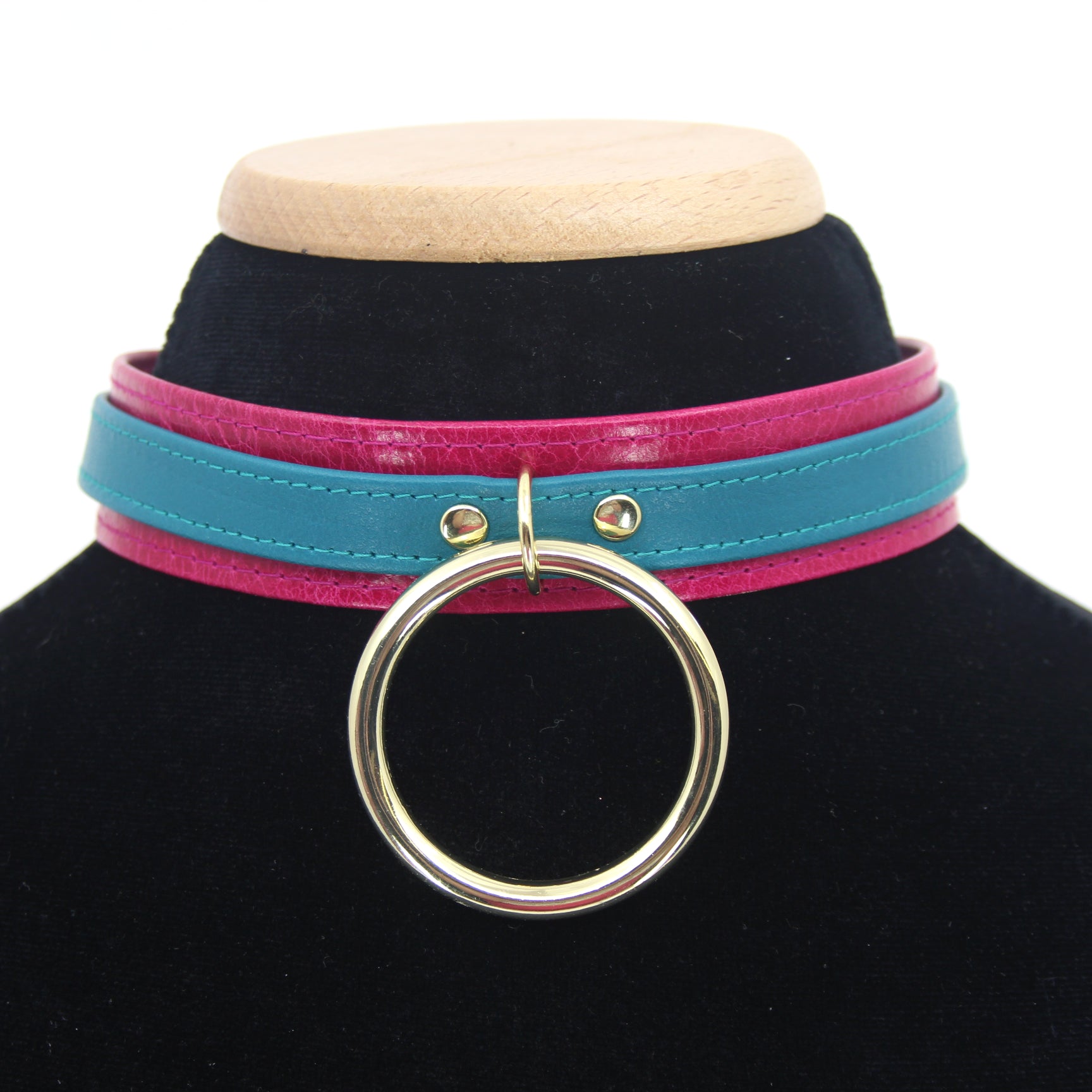 Teal and Fuchsia Deluxe Collar - Limited Edition Collar Restrained Grace