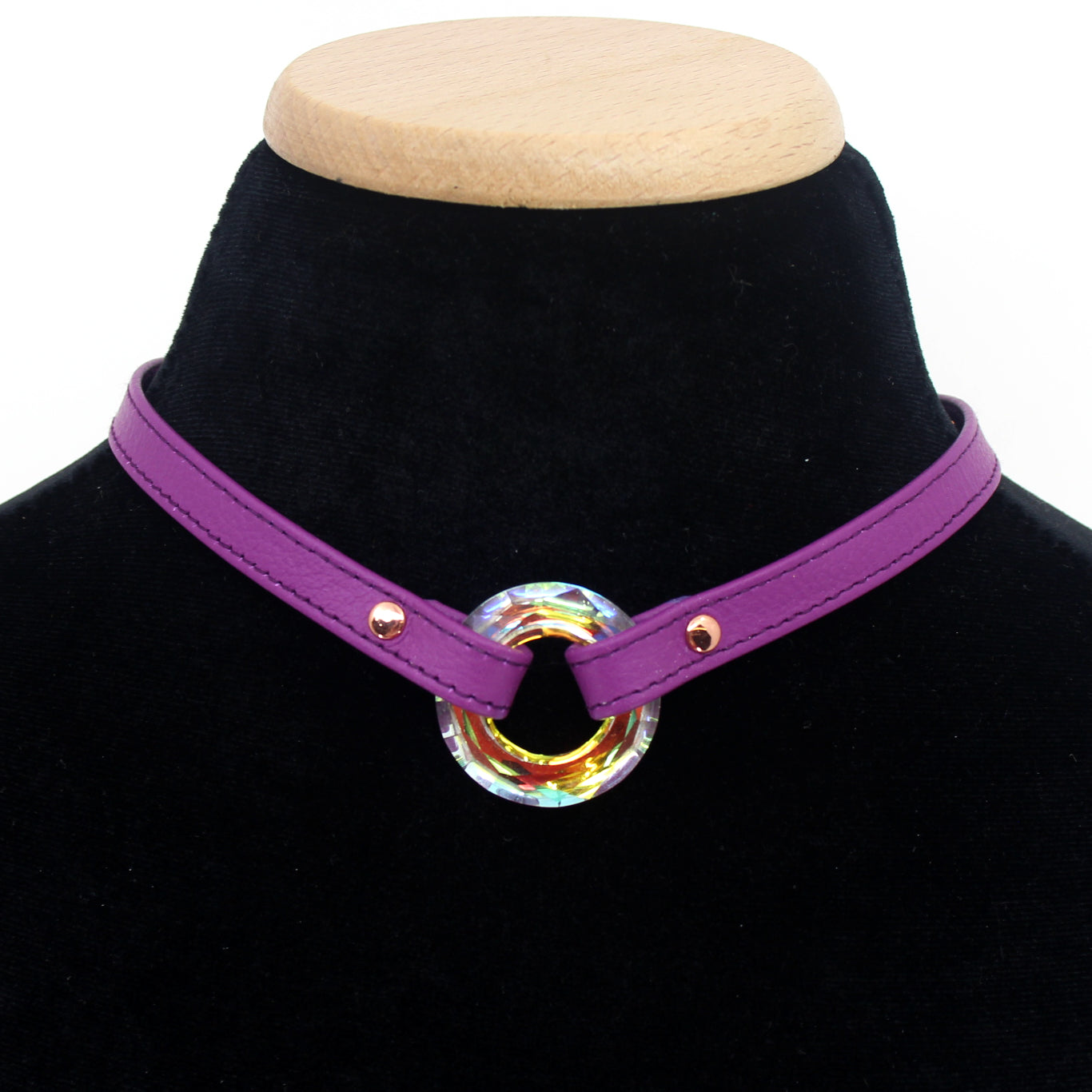 Crystal Ring of O Mini Collar in Amethyst Collar Restrained Grace