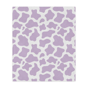 Lavender Cow Microfiber Blanket Blanket Restrained Grace