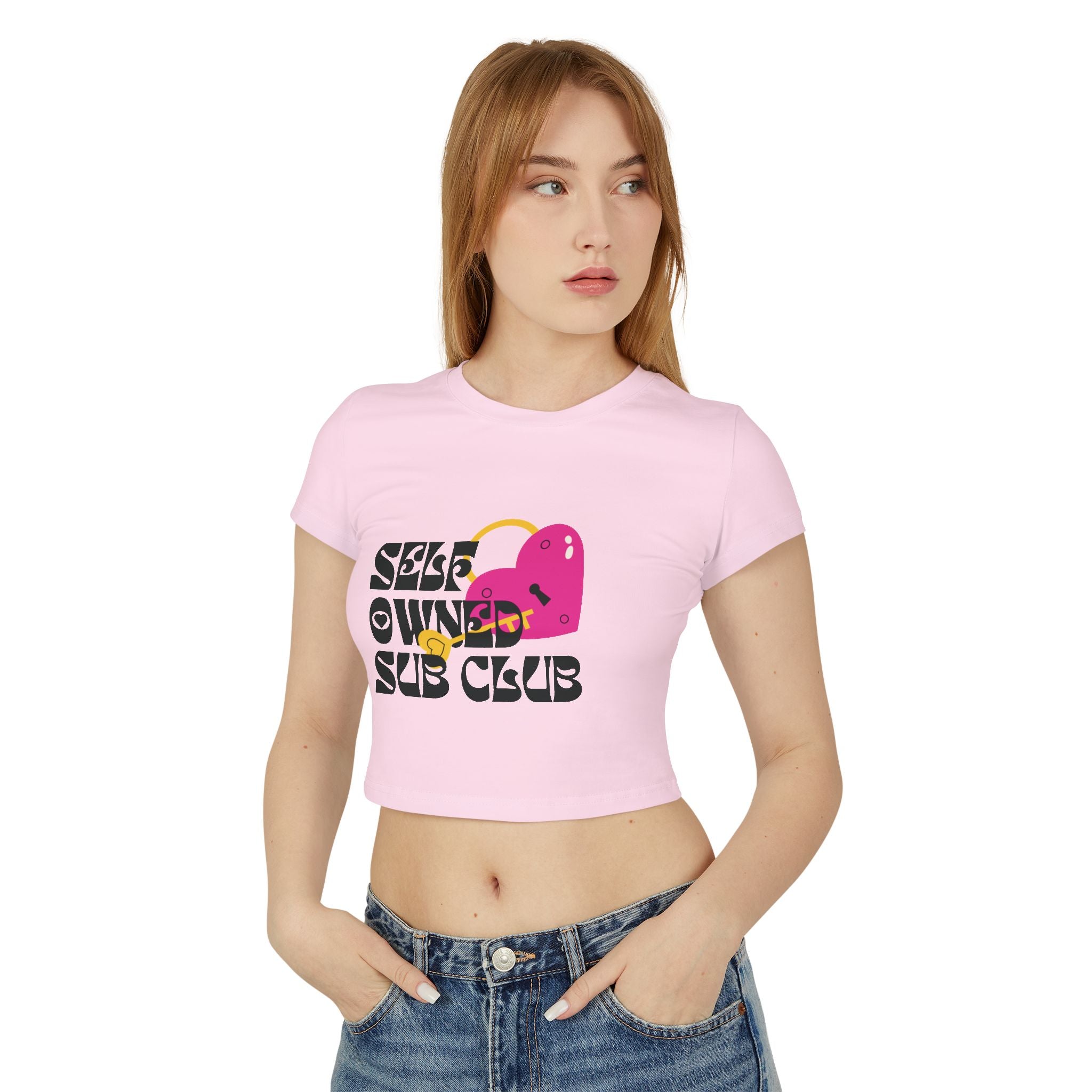 Self Owned Sub Club Baby Tee T-Shirt Restrained Grace Light Pink S