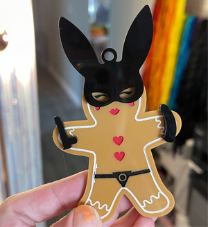 Gingerbread Peg - BDSM Christmas Ornament Ornament Restrained Grace