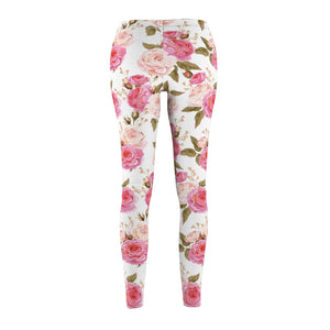 Cabbage Rose Floral Soft Touch Leggings Leggings Restrained Grace
