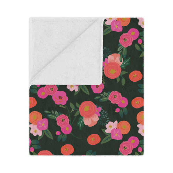 Miss Kit Floral Microfiber Blanket Blanket Restrained Grace 50" × 60"  
