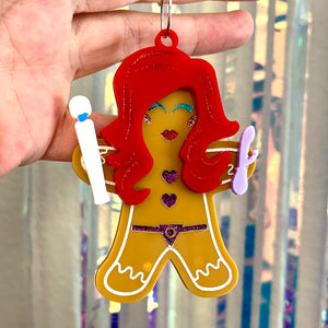 Super Graphic Ultra Modern Gingerbread Girl Ornament Ornament Restrained Grace