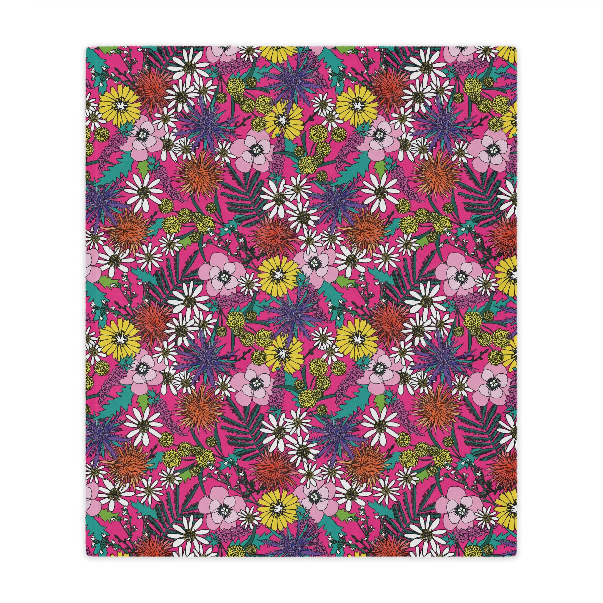 Shaggin' Wagon Floral Microfiber Blanket Blanket Restrained Grace