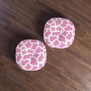 Pink Cow Tufted BDSM Kneeling Cushion Cushion Restrained Grace