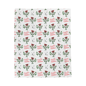 Fuck Me Under the Mistletoe - Velveteen Blanket Blanket Restrained Grace 50" × 60"