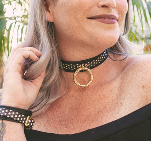 Design Your Own Deluxe Leather Bondage Collar Collar Restrained Grace