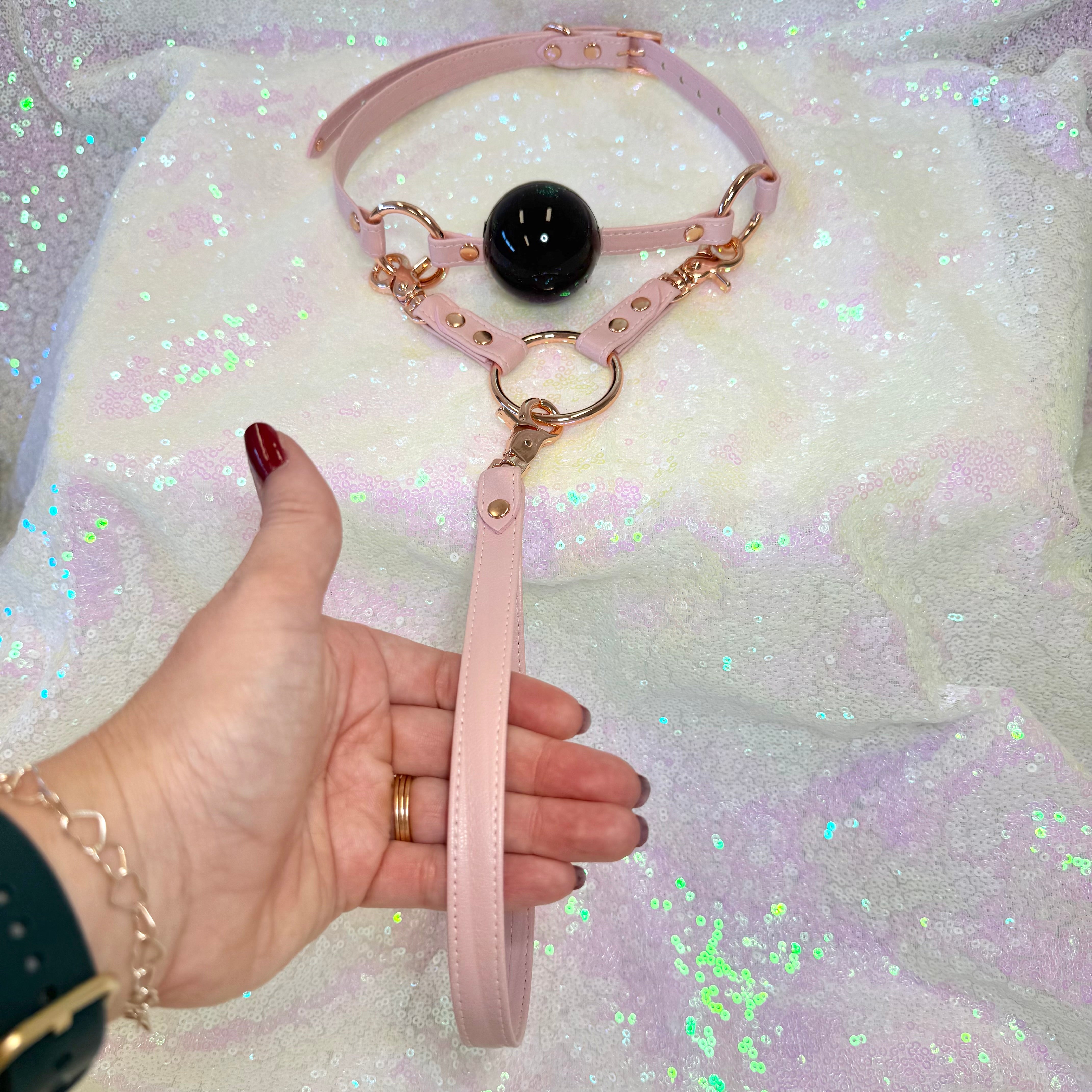 Bondage Basics Set in Carnation Pink and Rose Gold