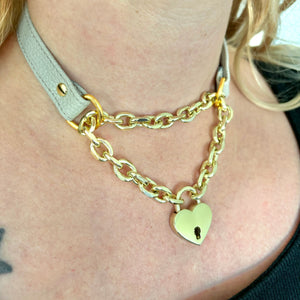 Dove Gray Locking Martingale Collar Collar Restrained Grace