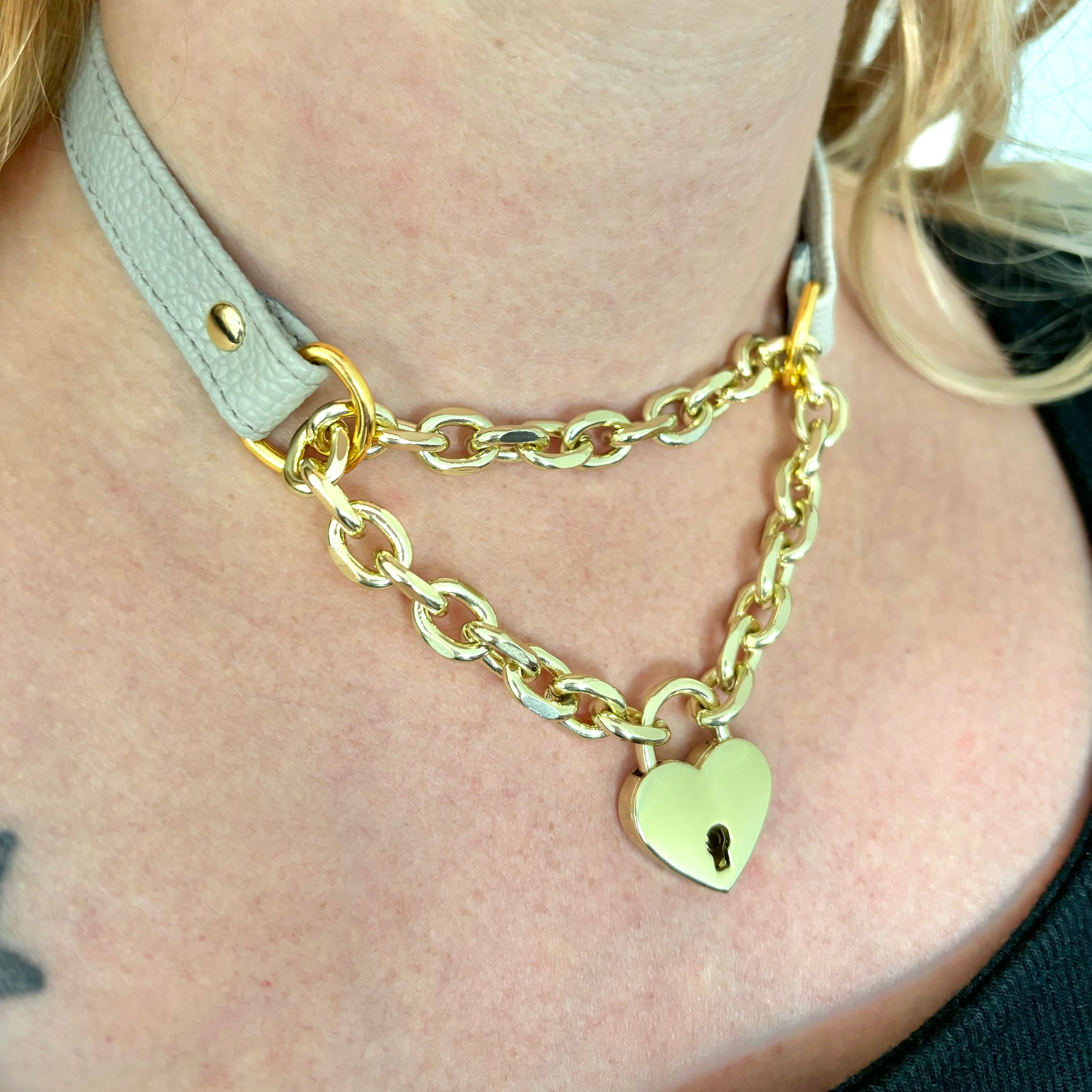 Dove Gray Locking Martingale Collar Collar Restrained Grace