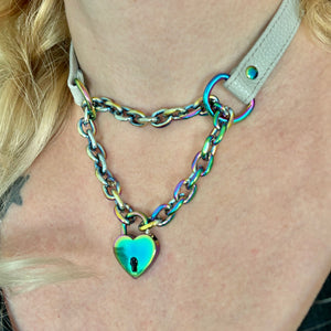 Dove Gray Locking Martingale Collar Collar Restrained Grace