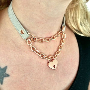 Dove Gray Locking Martingale Collar Collar Restrained Grace