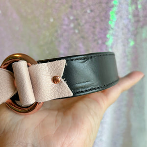 Sample Sale - Classic Ring and Bow Collar - Black and Rose Gold - 12.5"-14.5" Sample Sale Restrained Grace