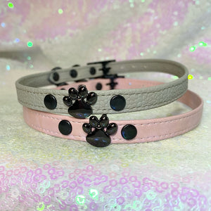 Paw Charm Mini Bondage Collar Collar Restrained Grace
