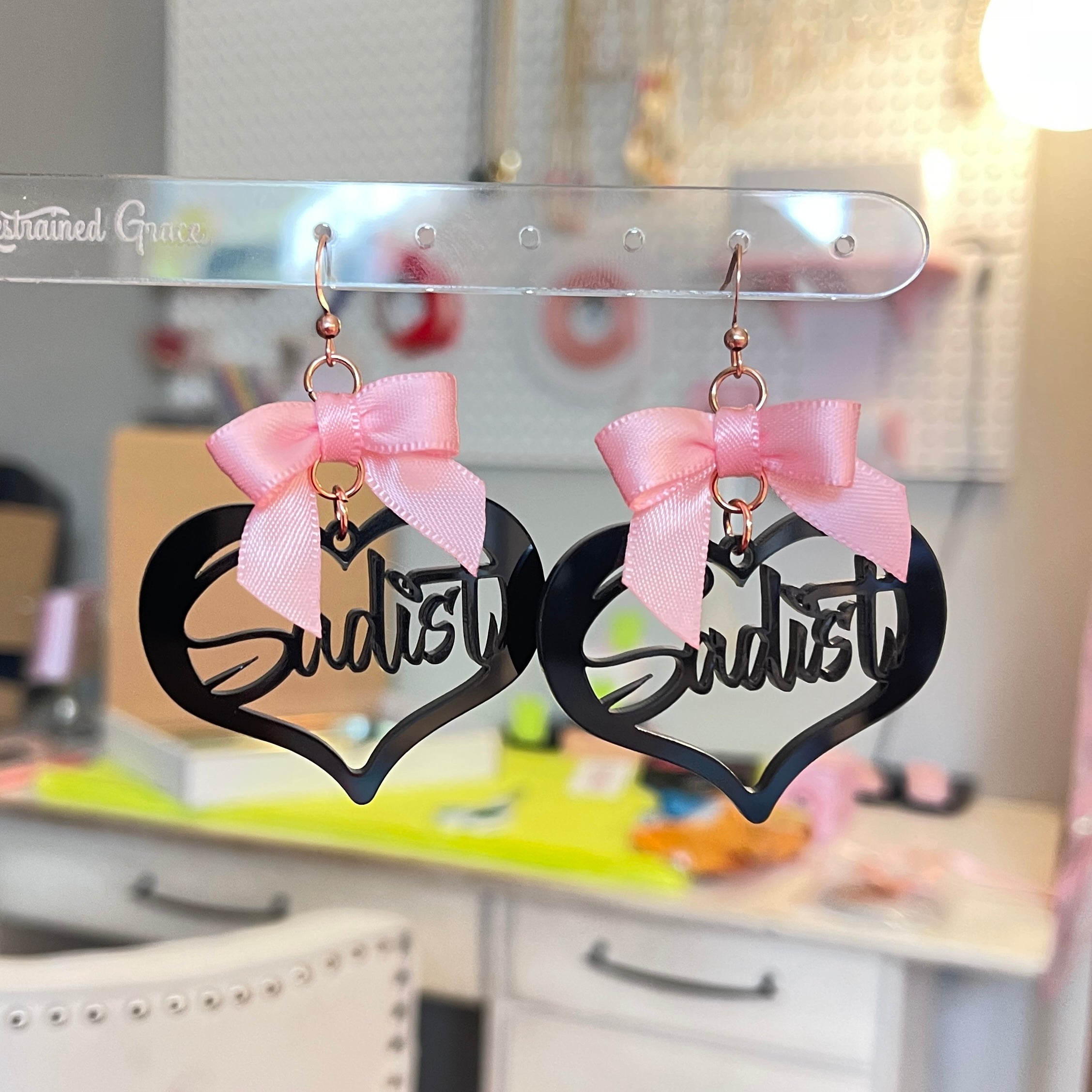 Design Your Own Femme Domme Sadist Earrings Earrings Restrained Grace