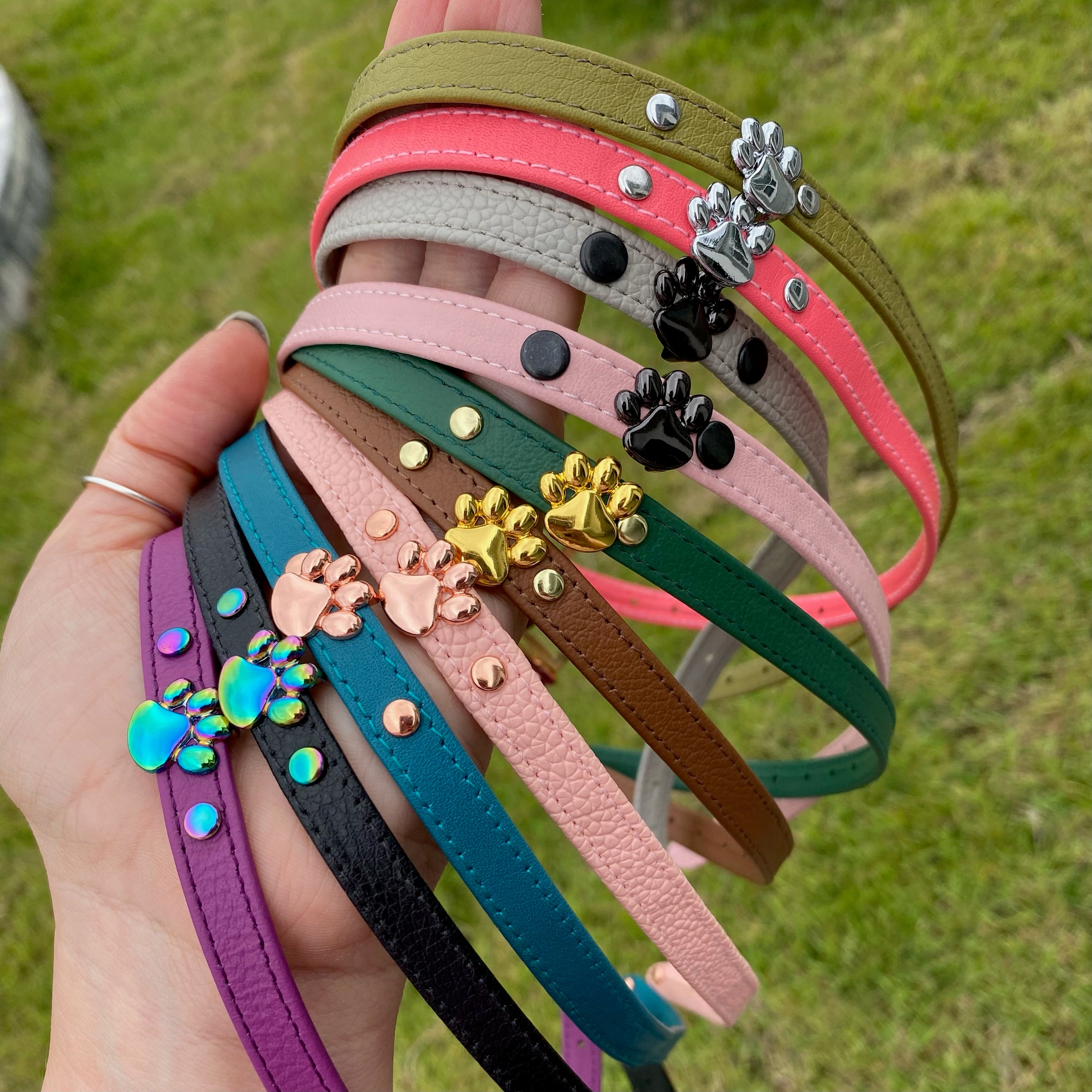 Paw Charm Mini Bondage Collar Collar Restrained Grace